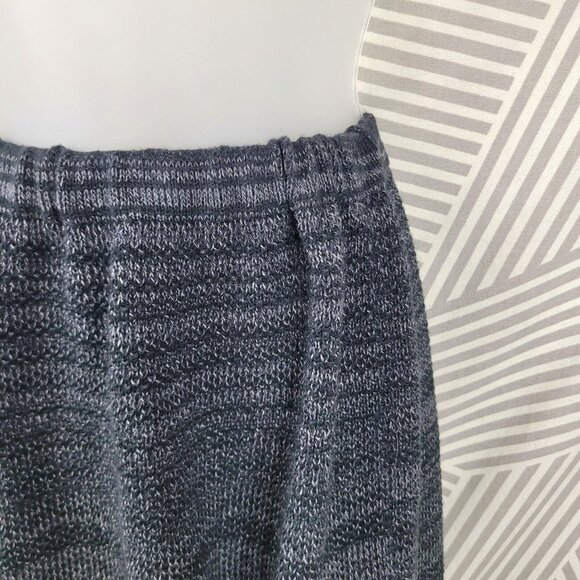 Chris Triola Knit Skirt Medium Gray Art To Wear One Of A Kind Elastic Waist Pull - Picture 3 of 7